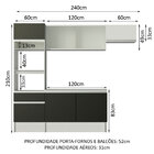 Cozinha Completa Madesa Topazio Com Armário, Balcão E Tampo