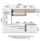 Cozinha Completa Madesa Vicenza Com Armário E Balcão + Tampo