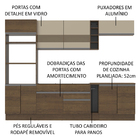 Cozinha Completa Madesa Vicenza Com Armário E Balcão (sem Tam
