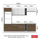 Cozinha Completa Madesa Vicenza Com Armário E Balcão (sem Tam