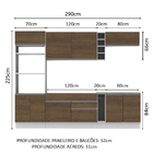 Cozinha Completa Madesa Vicenza com Armário e Balcão (Sem Tam