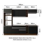 Cozinha Completa Madesa Vicenza Com Armário E Balcão (sem Tam