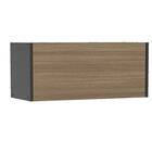 Cozinha Completa Mali 4 Peças 1 Balcão E 3 Aéreos Preto E Cas