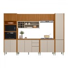 Cozinha Completa Matisse 11 Portas 3 Gavetas Ripado 100% Mdf