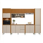 Cozinha Completa Matisse 12 Portas 3 Gavetas Ripado 100% Mdf