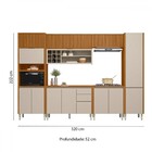Cozinha Completa Matisse 12 Portas 3 Gavetas Ripado 100% Mdf