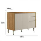 Cozinha Completa Matisse 12 Portas 3 Gavetas Ripado 100% Mdf