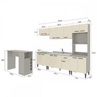 Cozinha Completa Max 15 Portas 1 Gaveta Cinza/champagne - Fel