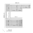 Cozinha Completa Meena 8 Portas 3 Gavetas 40250060 Branco/azu