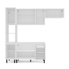 Cozinha Completa Meena 8 Portas 3 Gavetas Branco/azul - Polit