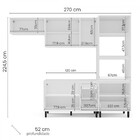 Cozinha Completa Meena 8 Portas 4 Gavetas 40250052 Branco - P