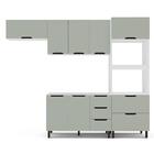 Cozinha Completa Meena 8 Portas 4 Gavetas 40250052 Branco/ver