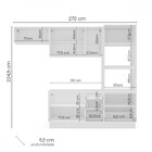 Cozinha Completa Meena 8 Portas 4 Gavetas 40250058 Branco/cre