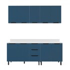 Cozinha Completa Meena 9 Portas 3 Gavetas 40250065 Branco/azu