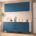 Cozinha Completa Meena 9 Portas 3 Gavetas 40250065 Branco/azu
