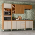 Cozinha Completa Michelangelo 10 Portas 3 Gavetas Ripado 100%