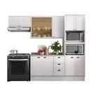 Cozinha Completa Milla Pop 100% Mdf Armário E Balcão Branco C