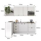 Cozinha Completa Milla Pro 100% Mdf Armário E Balcão Branco C