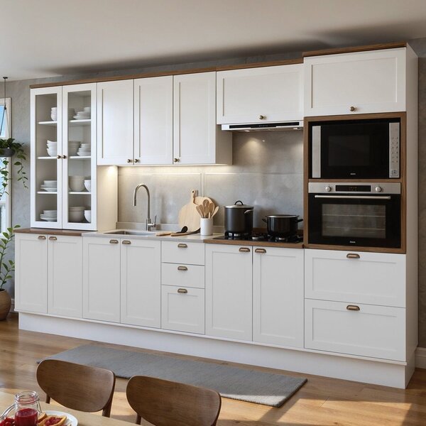 Cozinha Completa Modulada 100% Mdf 6 Peças Com Cristaleira Il