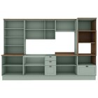 Cozinha Completa Modulada 100% Mdf 6 Peças Com Cristaleira Il