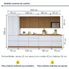 Cozinha Completa Modulada 10 Peças 14 Portas 11 Gavetas Com R