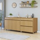 Cozinha Completa Modulada 2 Peças 3 Portas 3 Gavetas 100% Mdf