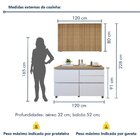 Cozinha Completa Modulada 2 Peças 3 Portas 4 Gavetas Norten B