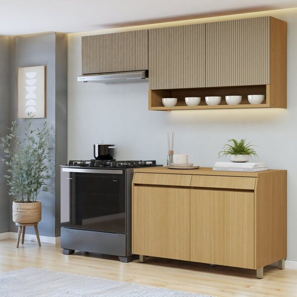 Cozinha Completa Modulada 3 Peças 5 Portas 2 Gavetas 100% Mdf