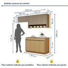 Cozinha Completa Modulada 3 Peças 5 Portas 2 Gavetas Com Roda