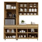 Cozinha Completa Modulada 3 Peças 8 Portas 2 Gavetas 100% Mdf
