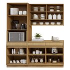 Cozinha Completa Modulada 3 Peças 8 Portas 2 Gavetas Com Roda