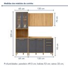 Cozinha Completa Modulada 3 Peças 9 Portas 2 Gavetas Salvador