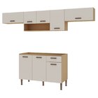 Cozinha Completa Modulada 4 Peças 100% Mdf Freijo