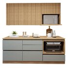 Cozinha Completa Modulada 4 Peças 5 Portas 4 Gavetas Com Roda