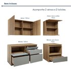 Cozinha Completa Modulada 4 Peças 5 Portas 4 Gavetas Com Roda