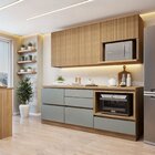 Cozinha Completa Modulada 4 Peças 5 Portas 4 Gavetas Com Roda