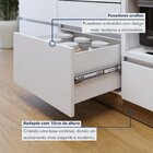 Cozinha Completa Modulada 4 Peças 5 Portas 4 Gavetas Com Roda