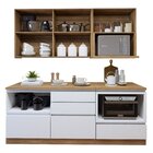 Cozinha Completa Modulada 4 Peças 5 Portas 4 Gavetas Com Roda