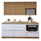 Cozinha Completa Modulada 4 Peças 5 Portas 4 Gavetas Com Roda