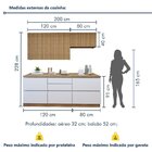 Cozinha Completa Modulada 4 Peças 6 Portas 4 Gavetas Com Roda
