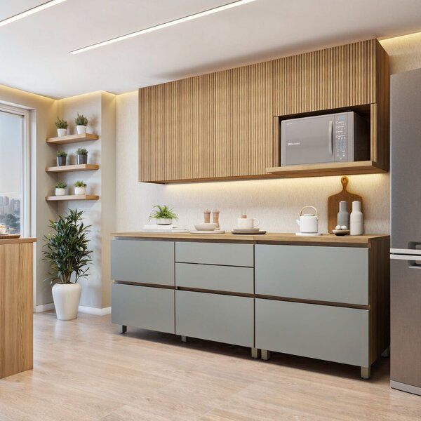 Cozinha Completa Modulada 4 Peças 6 Portas 4 Gavetas Norten V