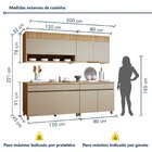 Cozinha Completa Modulada 4 Peças 7 Portas 3 Gavetas 100% Mdf