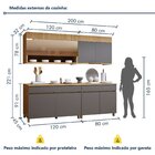 Cozinha Completa Modulada 4 Peças 7 Portas 3 Gavetas 100% Mdf