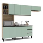 Cozinha Completa Modulada 4 Peças 9 Portas 3 Gavetas 2 Nichos
