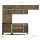 Cozinha Completa Modulada 4 Peças 9 Portas 3 Gavetas 2 Nichos
