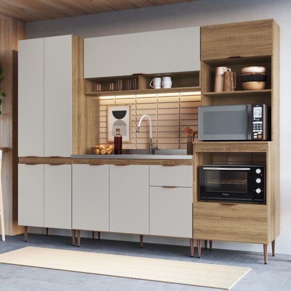 Cozinha Completa Modulada 4 Peças Com Torre Quente Para 2 For