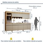 Cozinha Completa Modulada 5 Peças 8 Portas 4 Gavetas Torre An