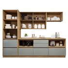 Cozinha Completa Modulada 5 Peças 8 Portas 6 Gavetas Com Roda