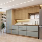 Cozinha Completa Modulada 5 Peças 8 Portas 6 Gavetas Com Roda