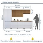 Cozinha Completa Modulada 5 Peças 8 Portas 6 Gavetas Norten B